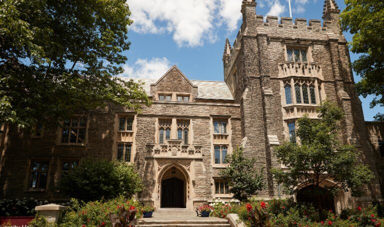 A scenic shot of University Hall on campus