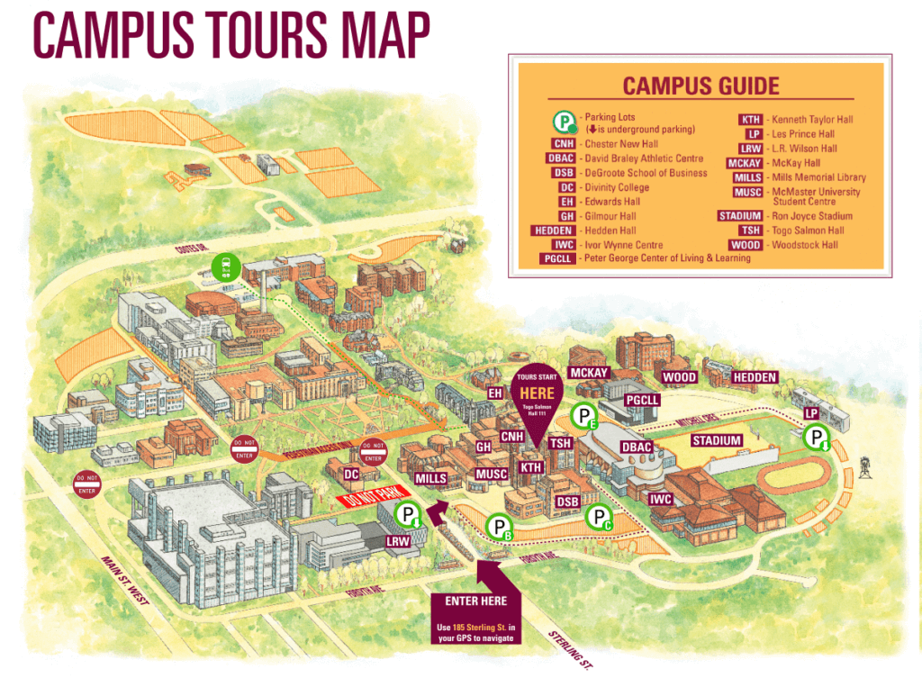 Map Of Mcmaster Campus Parking & Directions - Future Students | Mcmaster University